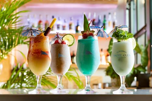 A variety of frozen cocktails