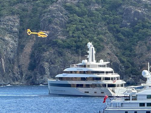 Helicopter in St. Luica.