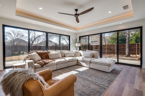 Family Room and Gym Addition in Plano, Texas.