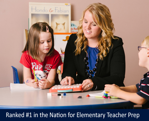 Ranked #1 in the Nation for Elementary Teacher Preparation