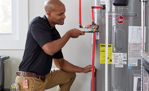Install new hot water heater