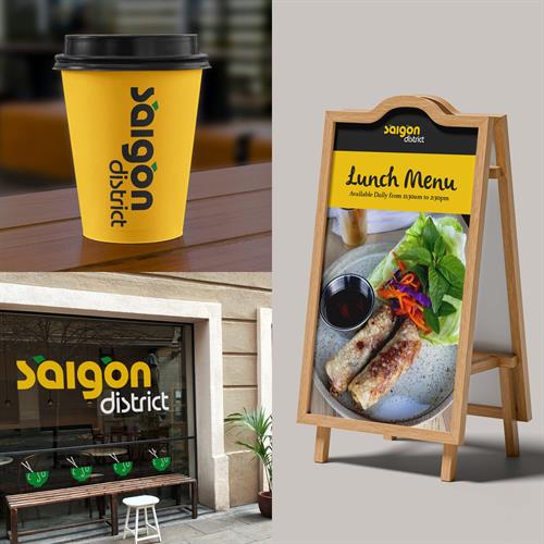 Branding, Web Design, and Google Marketing for Saigon District Restaurant in Huntington Beach, CA