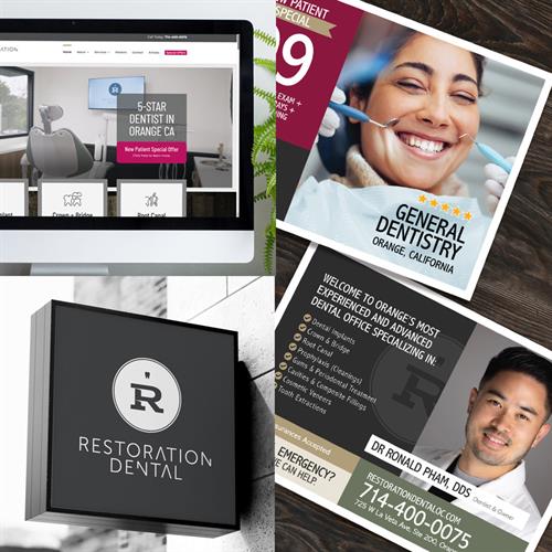 Branding, Web Design, and Google Marketing for Restoration Dental in Orange CA