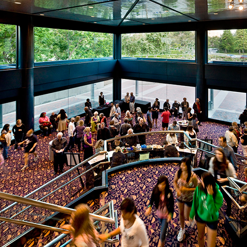 View of the lobby from the mezzanine