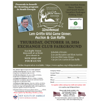 32nd Annual Lem Griffin Wild Game Dinner, Auction & Gun Raffle