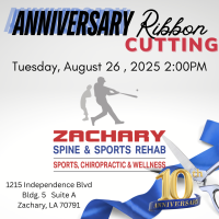 Anniversary Ribbon Cutting -Zachary Spine & Sports