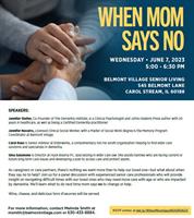 "When Mom Says NO!" at Belmont Village Senior Living