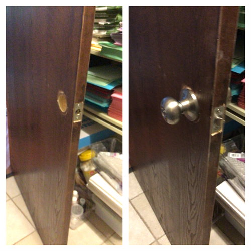 Door lock installation