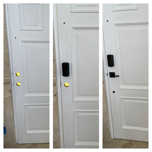 Door lock installation