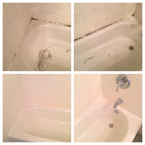 Replacing silicon in the bathroom