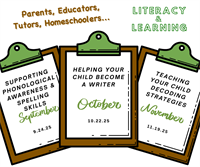 Literacy and Learning Workshop - Supporting Phonological Awareness & Spelling Skills