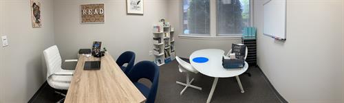 Our comfortable setting, located at The Grove Office Park, mimics a classroom setting.