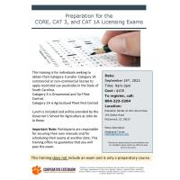 Preparation for the CORE, CAT 3, and CAT 1A Licensing Exams