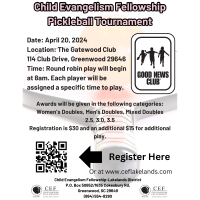 Child Evangelism Fellowship Pickleball Tournament