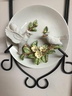 Beautiful bird relief plate