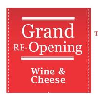 Instant Imprints Grand Reopening Wine and Cheese
