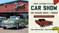 Car Show 09/14 @ The Garage Bikes + Brews