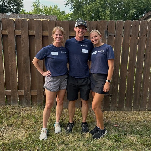 From left: Jennifer Syverson, Jared Syverson and Jordan Szymanski of Syverson Realty Group at National Night Out in River Falls.
