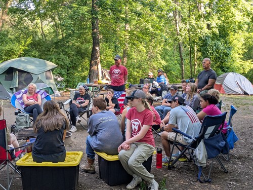 Campfire time during 1 week FTX with Pathfinders 