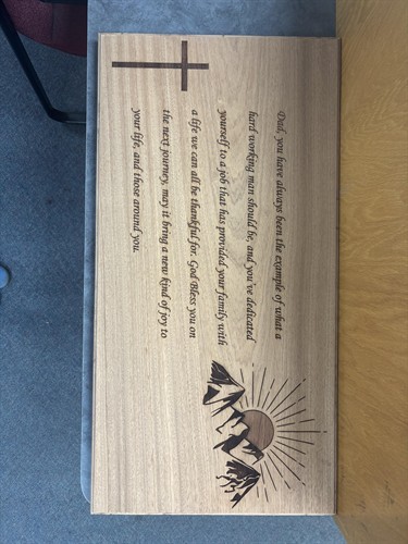 Memorial Wooden Sign