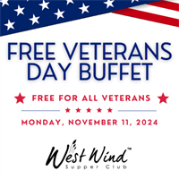 Veterans Day Buffet-Free for all Veterans!