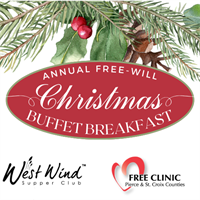 Christmas Breakfast Buffet at West Wind Supper Club (Free-Will Offering)