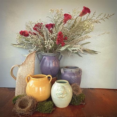 Dried Flower Arrangement and MIL Pottery