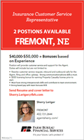 Hiring 2 Customer Services Positions in FREMONT  $40,000-$50,000 Based on Experience