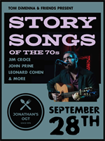 Tom DiMenna - Story Songs of the 70s: Jim Croce, John Prine, Leonard Cohen & more