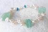 seaglass and pearl bracelet