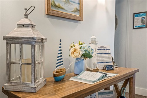 Our entryway welcomes you to a wonderful stay