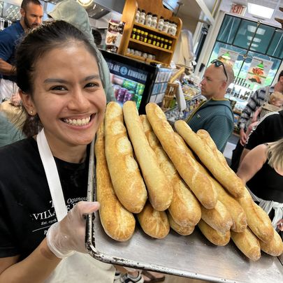 We bake fresh baguette daily... Enjoy with our homemade soups & chili and chowders