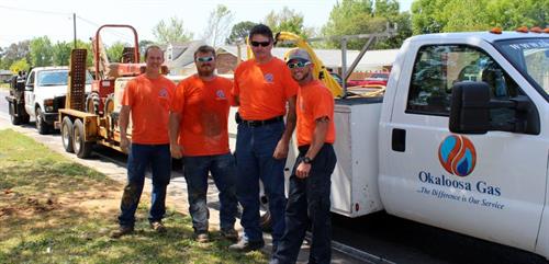 Our dedicated employees working on a job site.