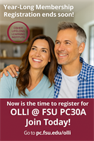 Final Call for Year-Long Membership at OLLI @ FSU PC30A
