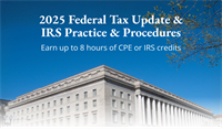 Local CPE/IRS Credits: 2025 Federal Tax Update + IRS Practice Essentials