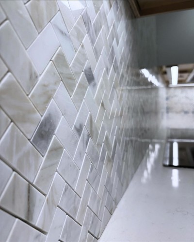 Herringbone Backsplash 
