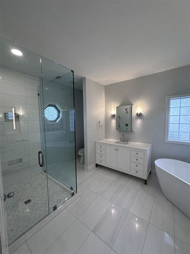 Custom Bathroom With Heated Floors