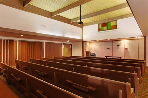 Our chapel provides flexability for specific service preferences.