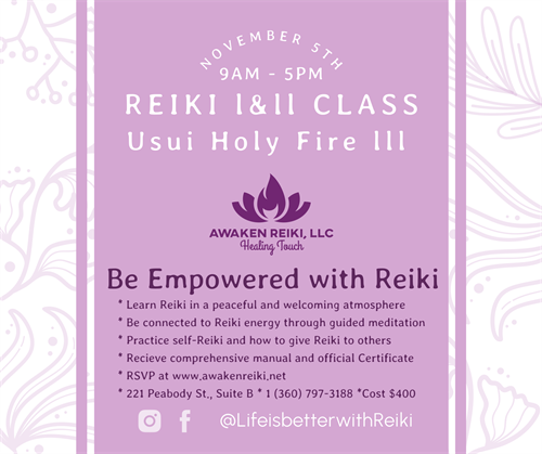 Upcoming Reiki l & ll Class
