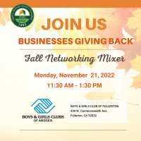 "Businesses Giving Back" Fall Mixer