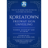 Buena Park Koreatown Freeway Sign Unveiling