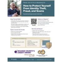 How to Prevent Identity Theft Workshop: hosted by Orange County's Credit Union