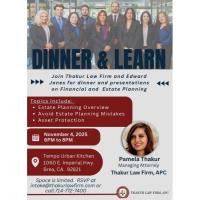 Dinner & Learn: Financial & Estate Planning hosted by Thakur Law Firm