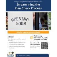 Orange County Environmental Health Division: Streamlining the Plan Check Process