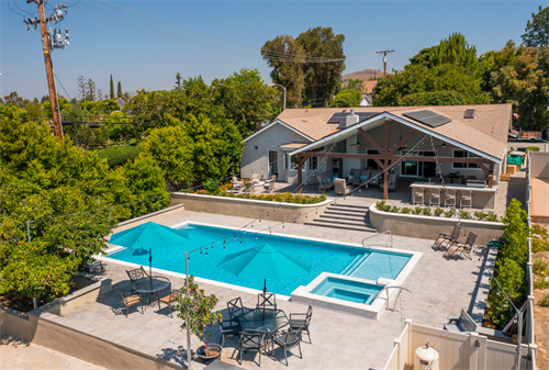 Backyard remodel with pool and patio 