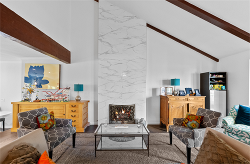 Custom fireplace done in a full home remodel 