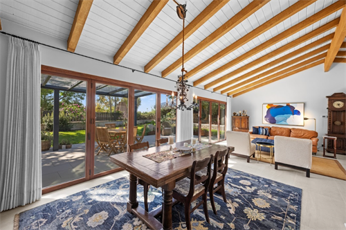 open concept dining and living room 