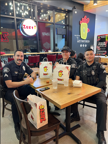 FullertonPD at Zecto Hot Chicken!