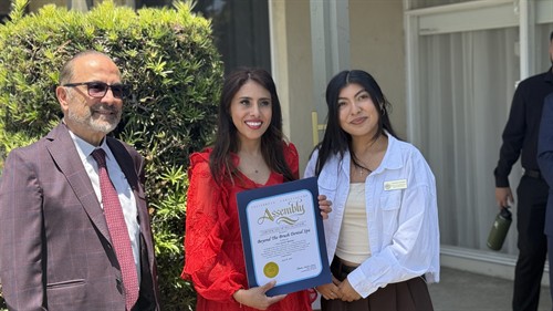 Certificate presentaion with the Office of Assemblywoman Sharon Quirk-Silva