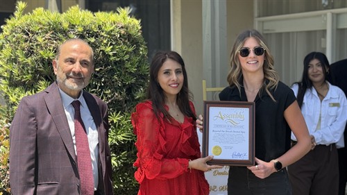 Certificate presentaion with the Office of Assemblyman Philip Chen